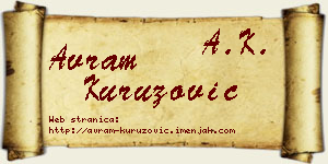 Avram Kuruzović vizit kartica